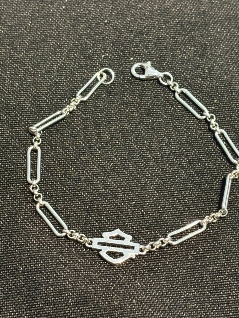 HARLEY DAVIDSON BAR & SHIELD STERLING SLVER BRACELET